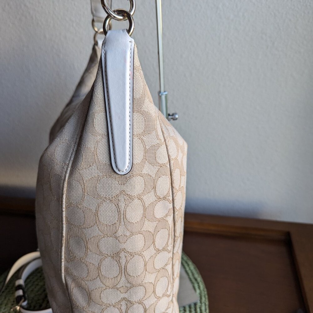 Coach Signature Outline CELESTE Hobo Shoulder Bag - Picture 6 of 10